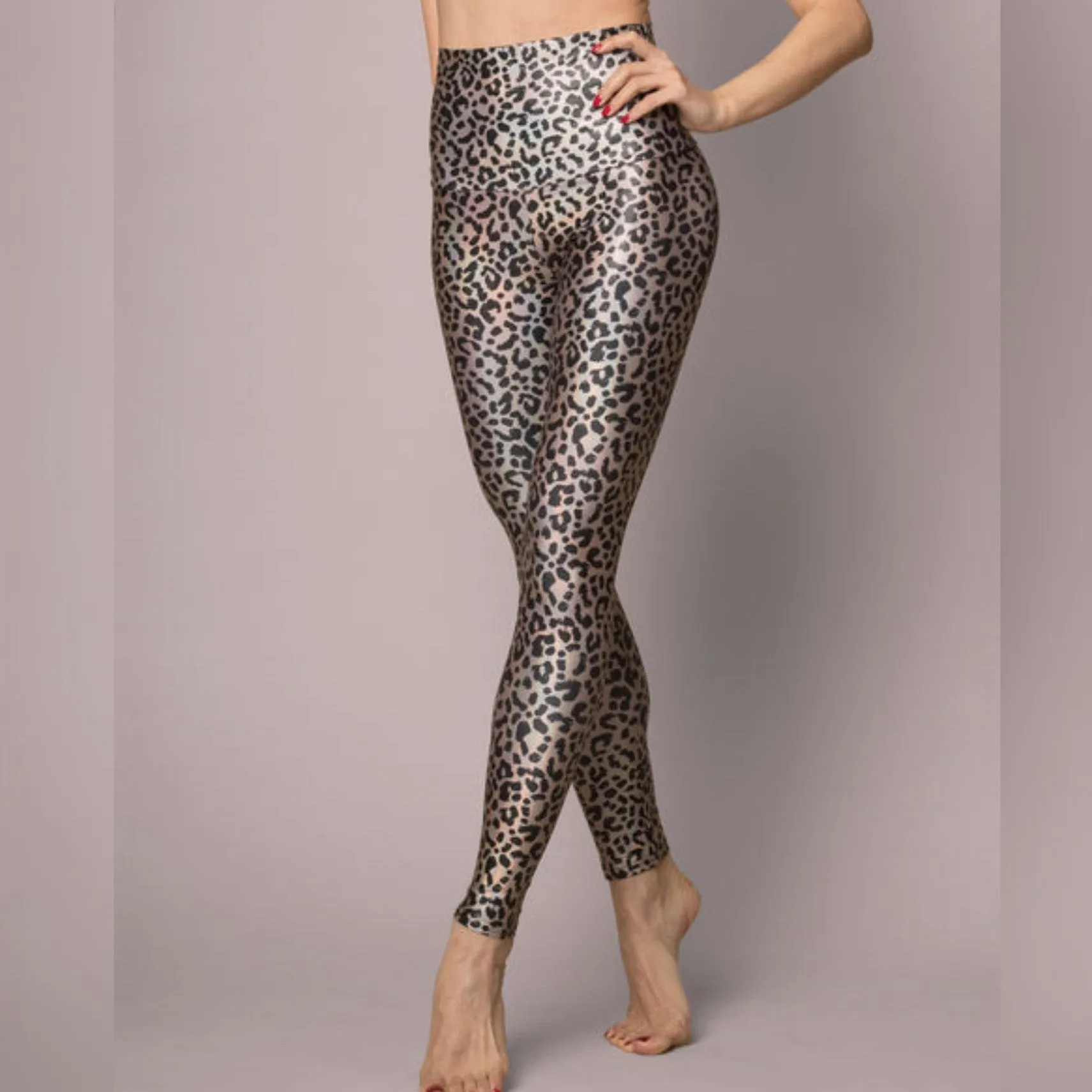 Leopard Print Shiny Leggings