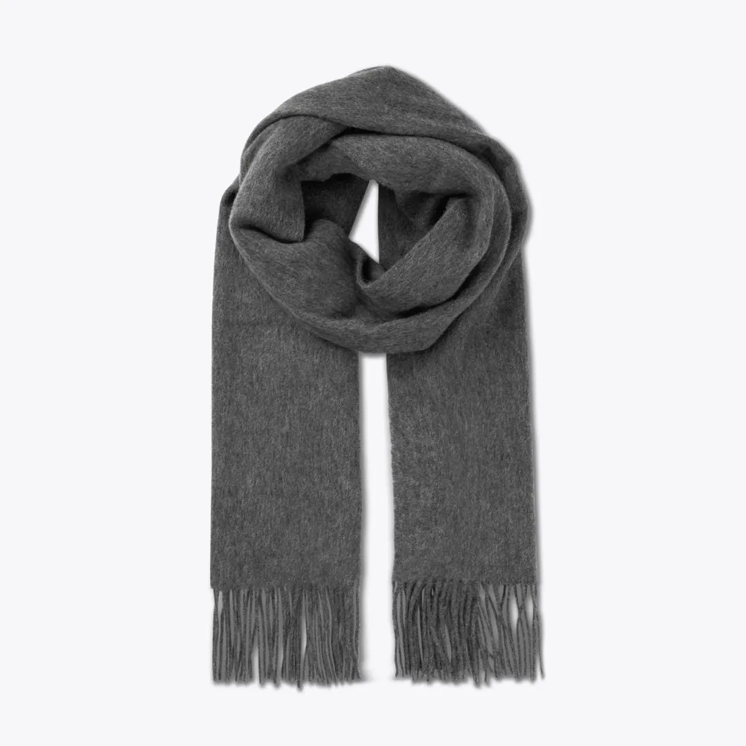 Charcoal Melange Wool Scarf by Les Deux