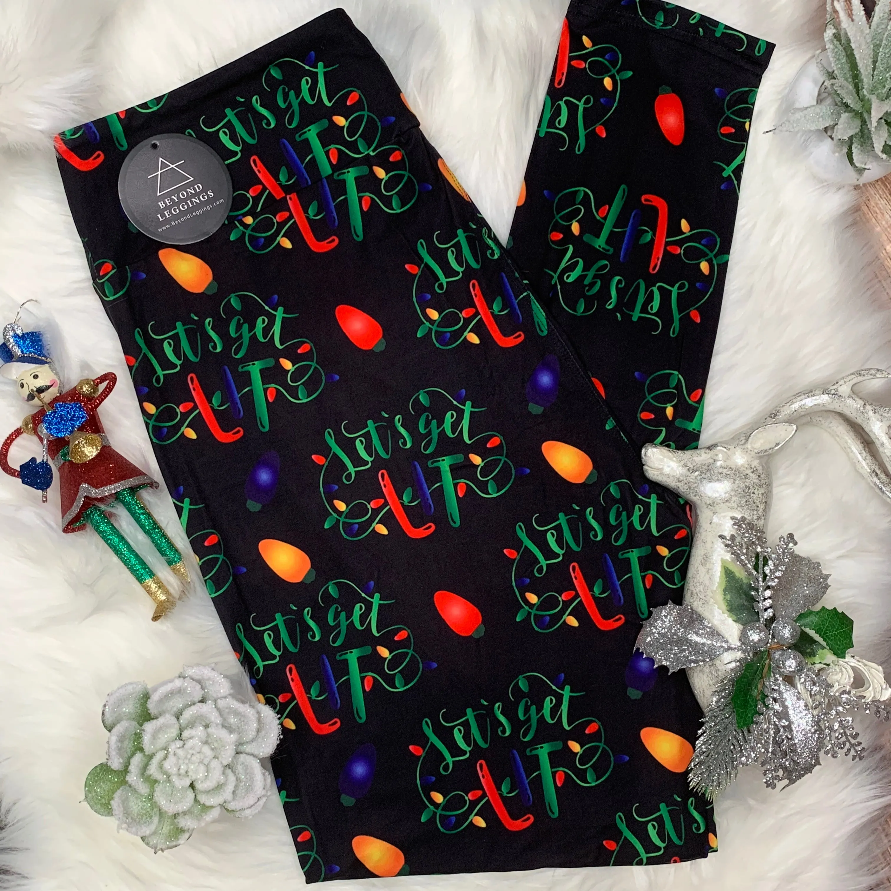 Christmas Lights Soft Leggings - Get Lit