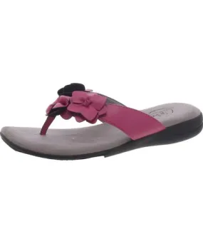 Life Stride Equal Women's Faux Leather Thong Slide Sandals