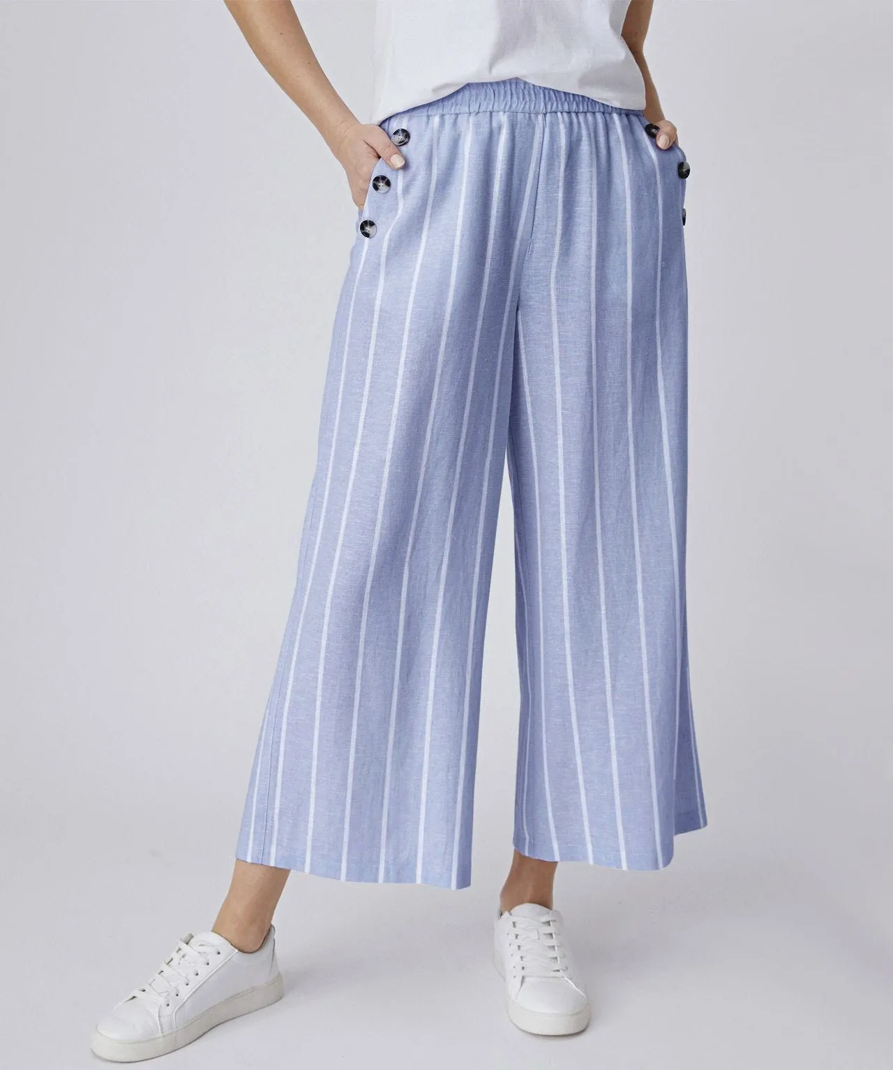 Linen Rich Cropped Trousers