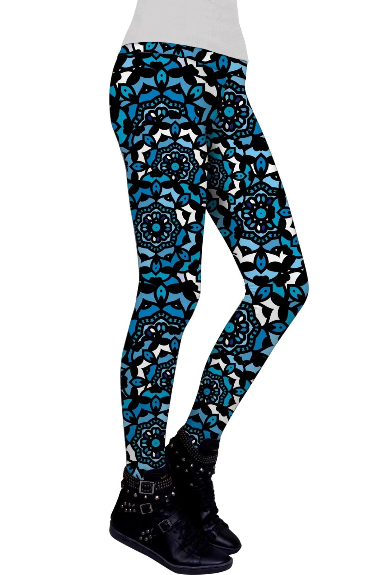 Lucy Women's Performance Leggings - Kaleidoscope Print