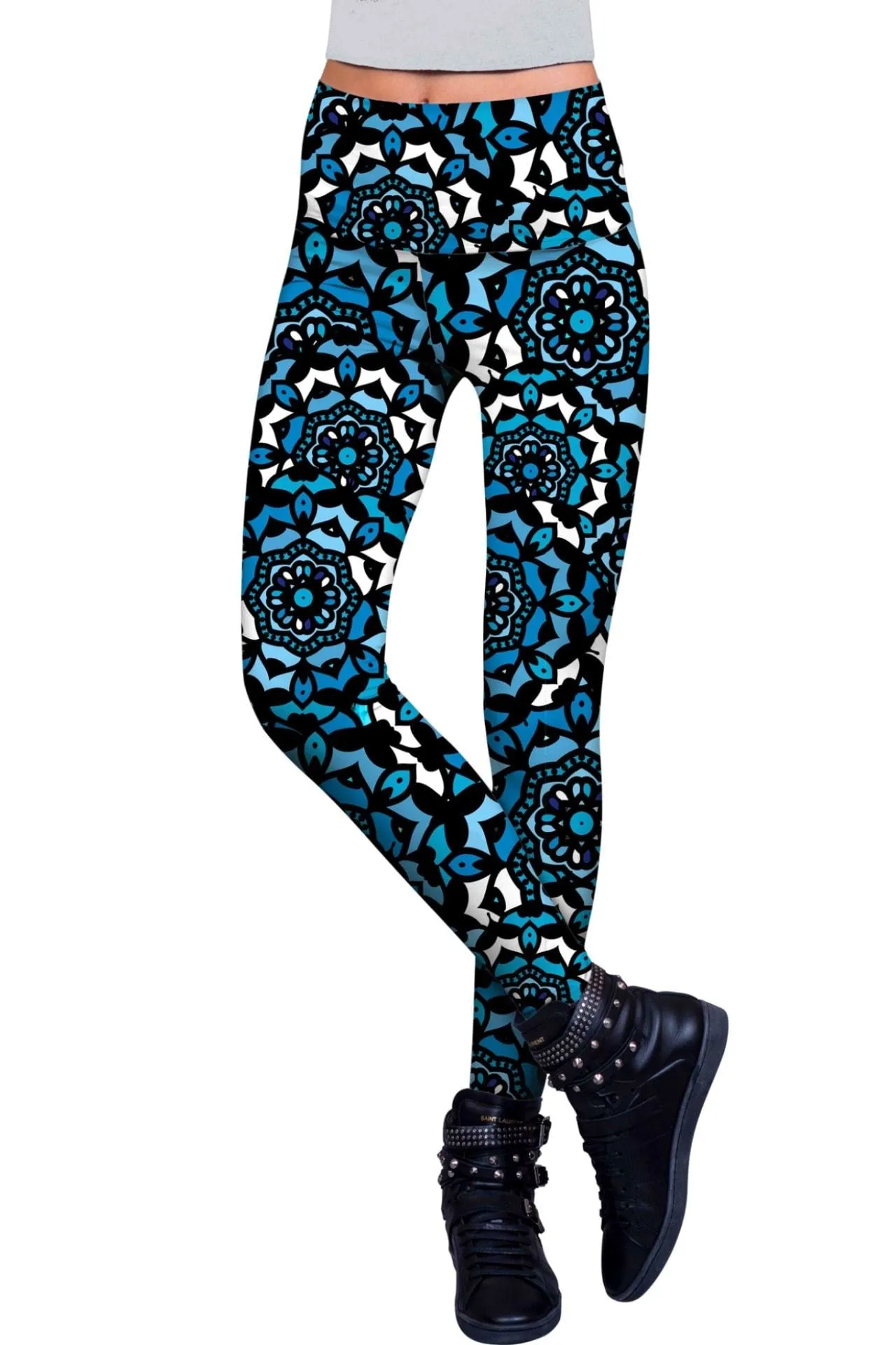 Lucy Women's Performance Leggings - Kaleidoscope Print