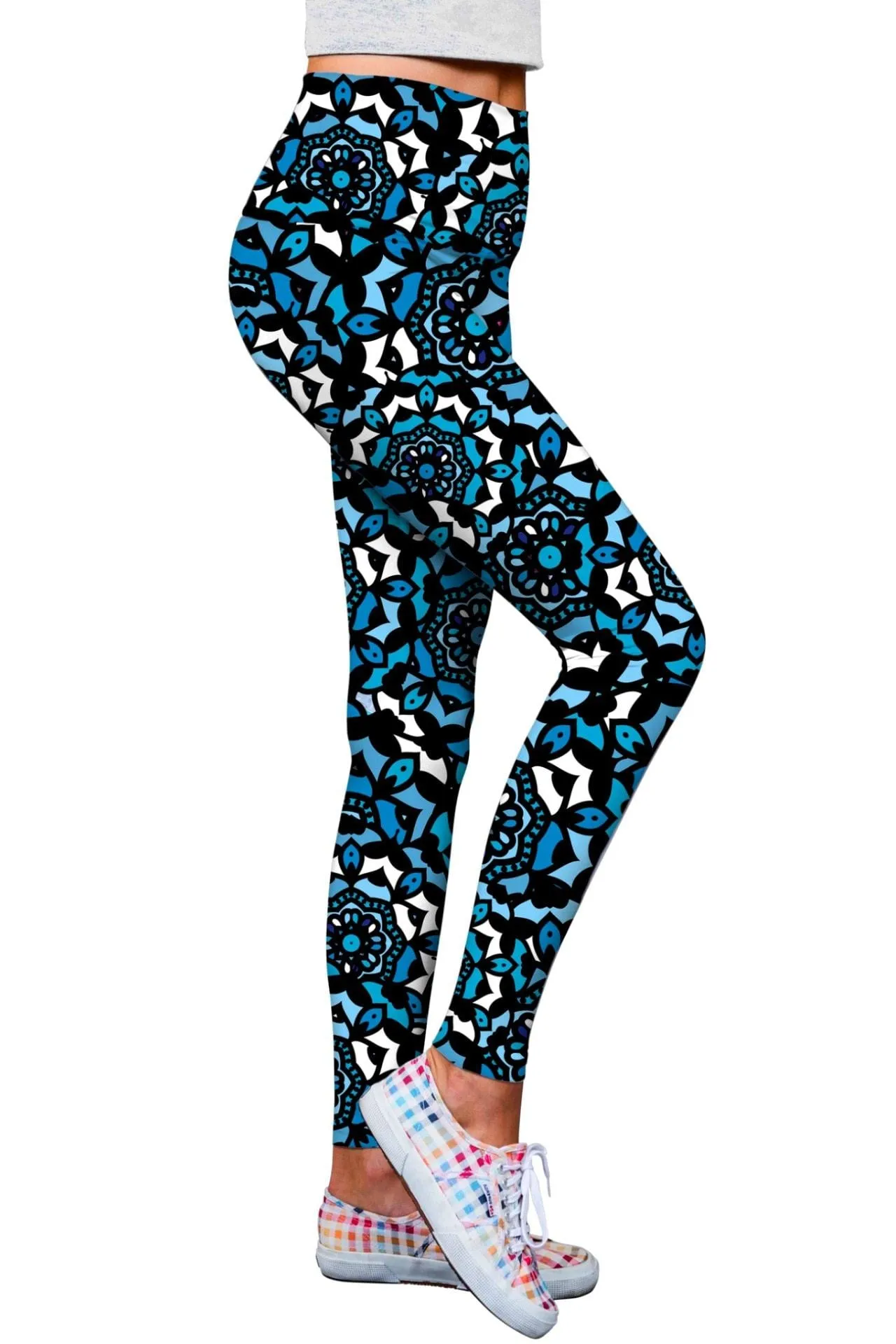 Lucy Women's Performance Leggings - Kaleidoscope Print