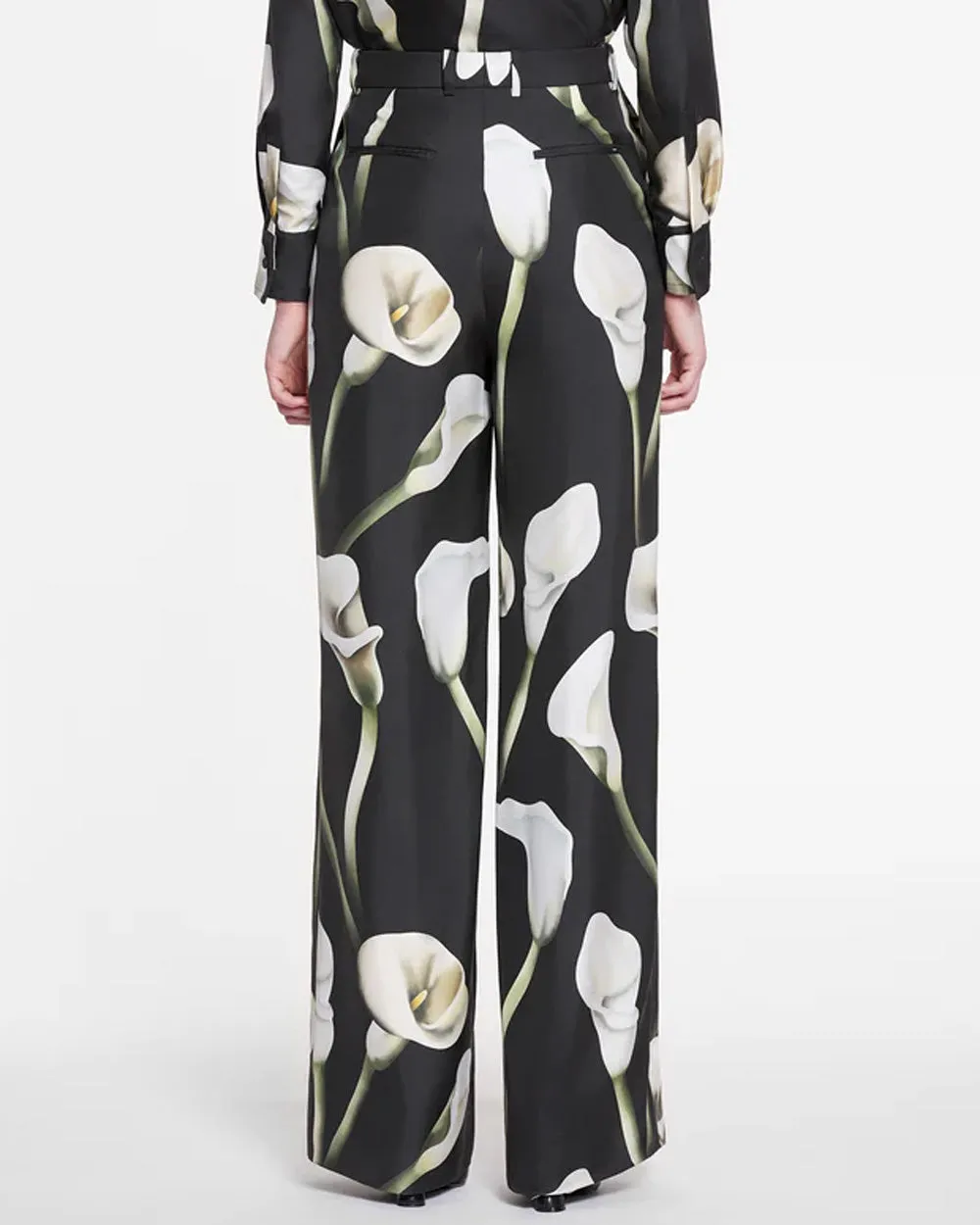 Loden Calla Lily Wide Leg Pant - Floral Print