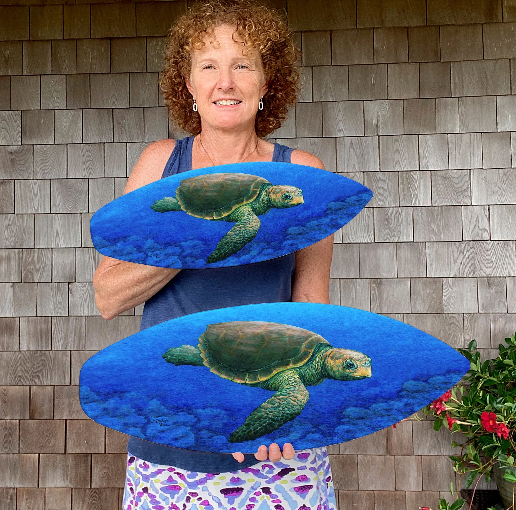 Loggerhead Turtle Surfboard Decor