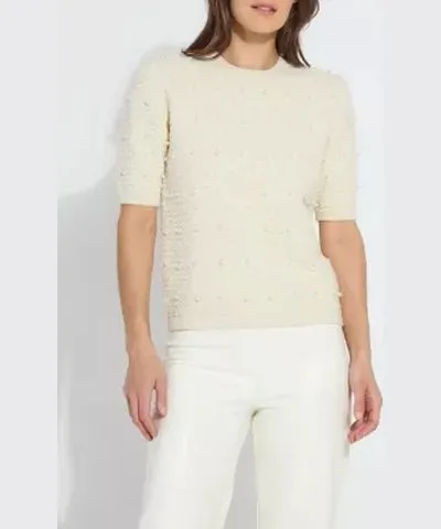 Lysse New York Women's Valentina Pearl Short Sleeve Sweater