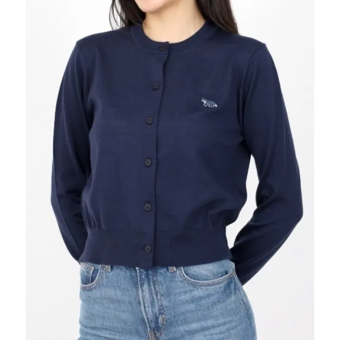 Maison Kitsune Wool Long Sleeves Office Elegant Casual Style