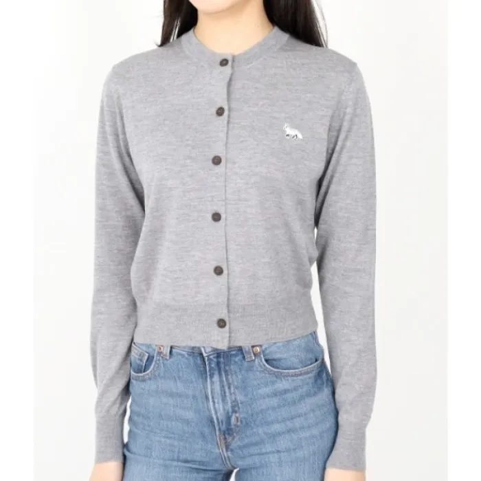 Maison Kitsune Wool Long Sleeves Office Elegant Casual Style