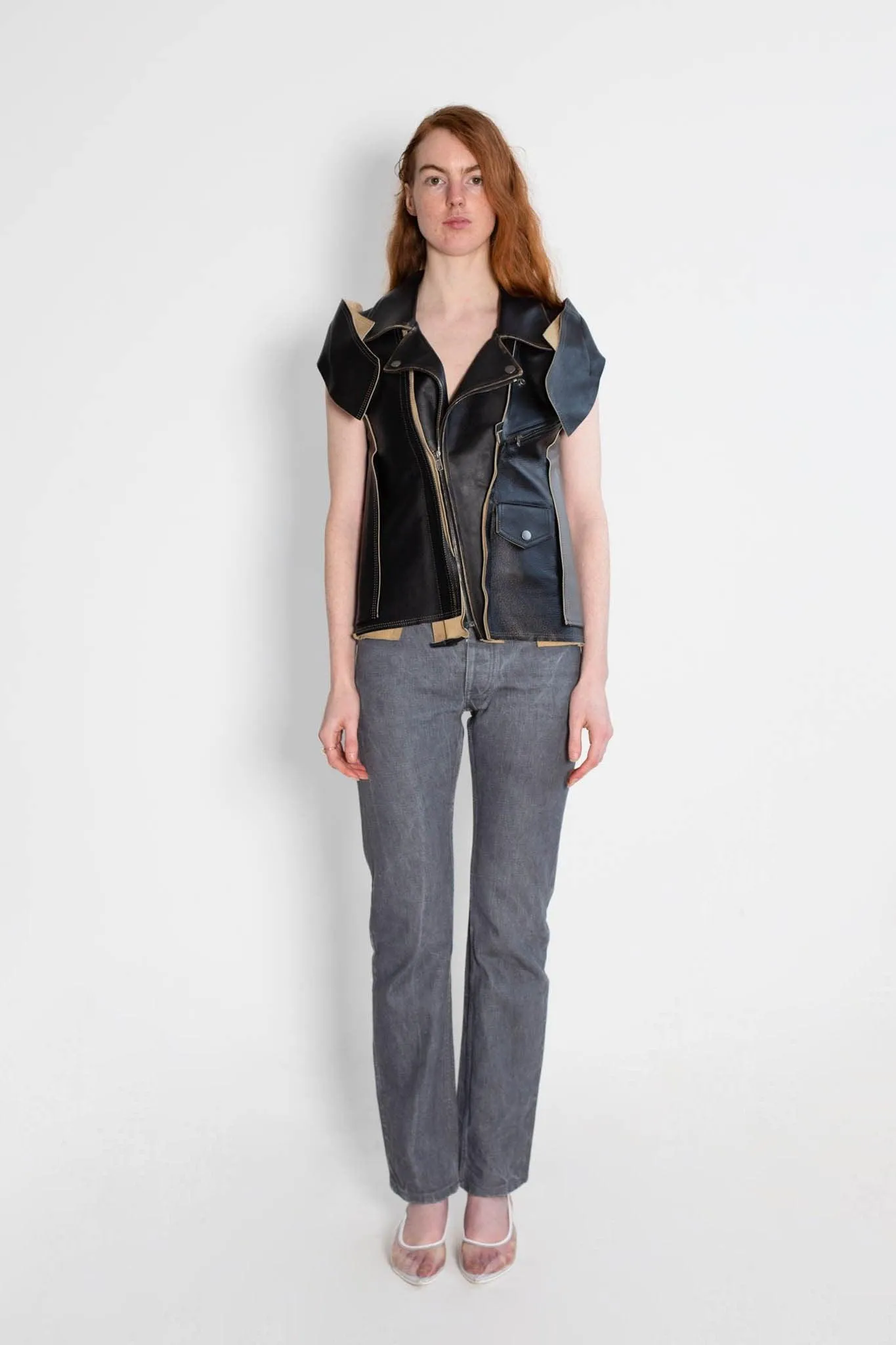 Maison Martin Margiela Leather Jacket can be rewritten as Designer Leather Jacket by Maison Martin Margiela.