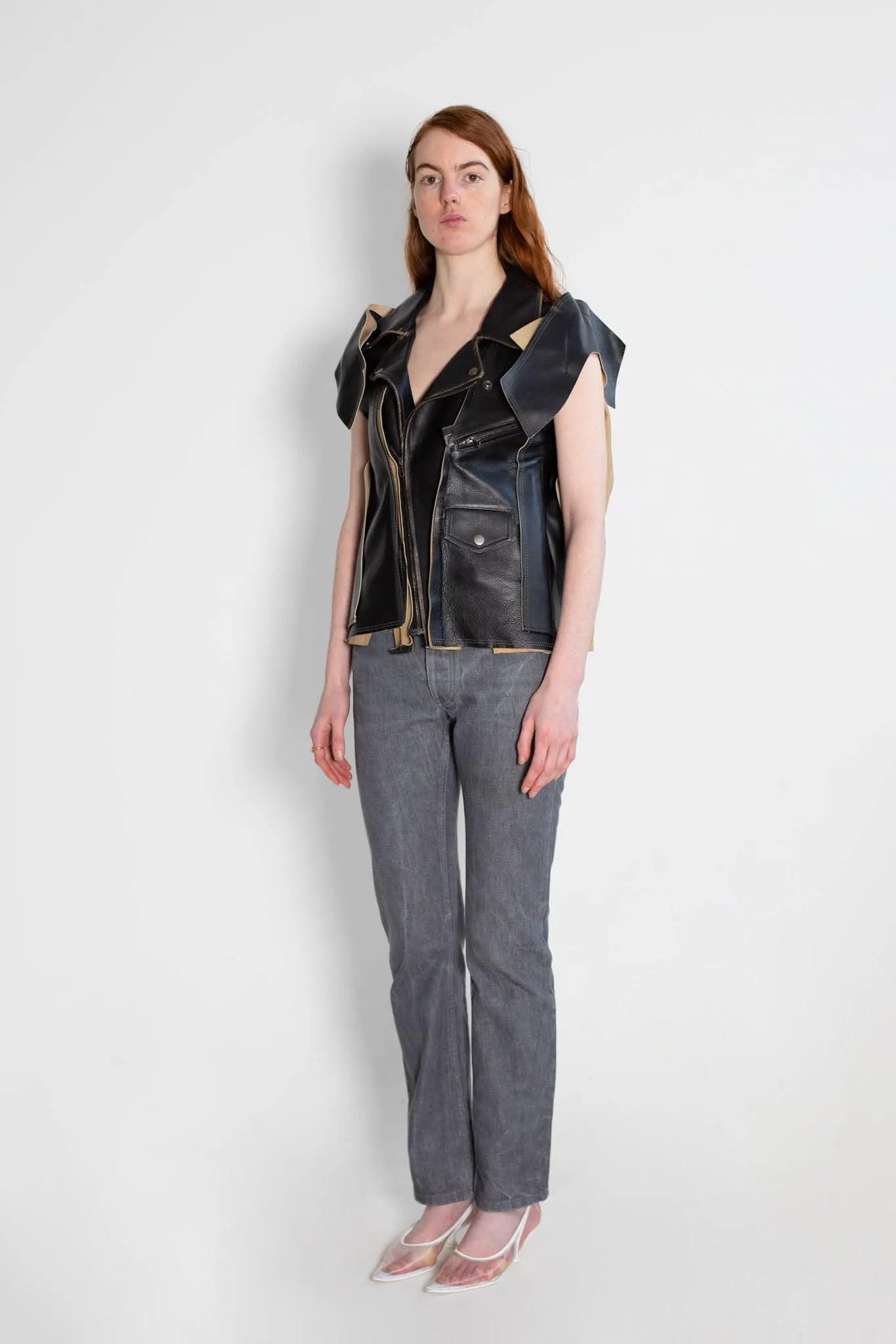 Maison Martin Margiela Leather Jacket can be rewritten as Designer Leather Jacket by Maison Martin Margiela.