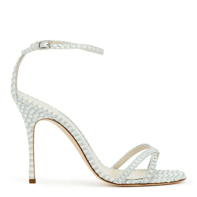 Manolo Blahnik Lilac Snake Sandals