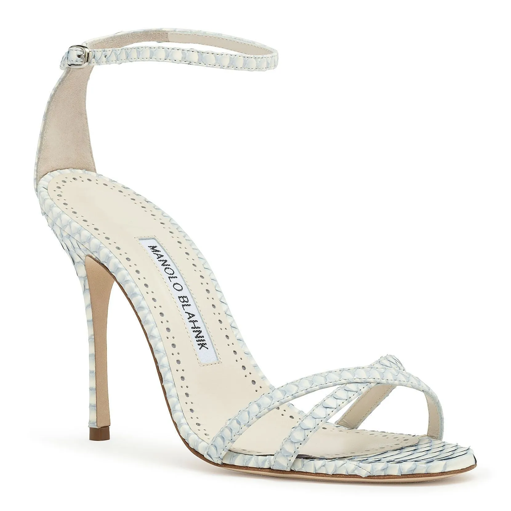 Manolo Blahnik Lilac Snake Sandals