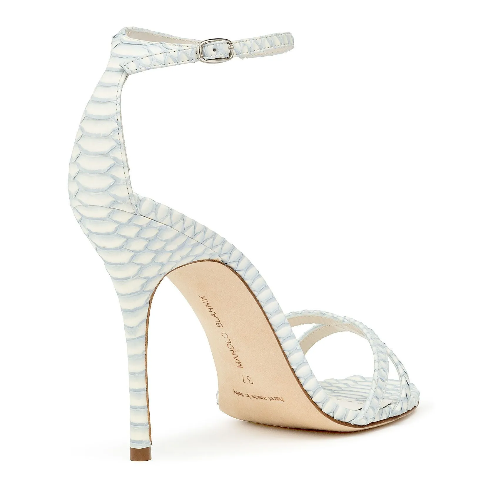 Manolo Blahnik Lilac Snake Sandals