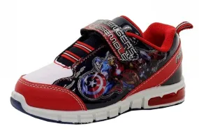 Marvel Avengers Boys Avengers Assemble Navy Red White Light Up Sneakers Shoes