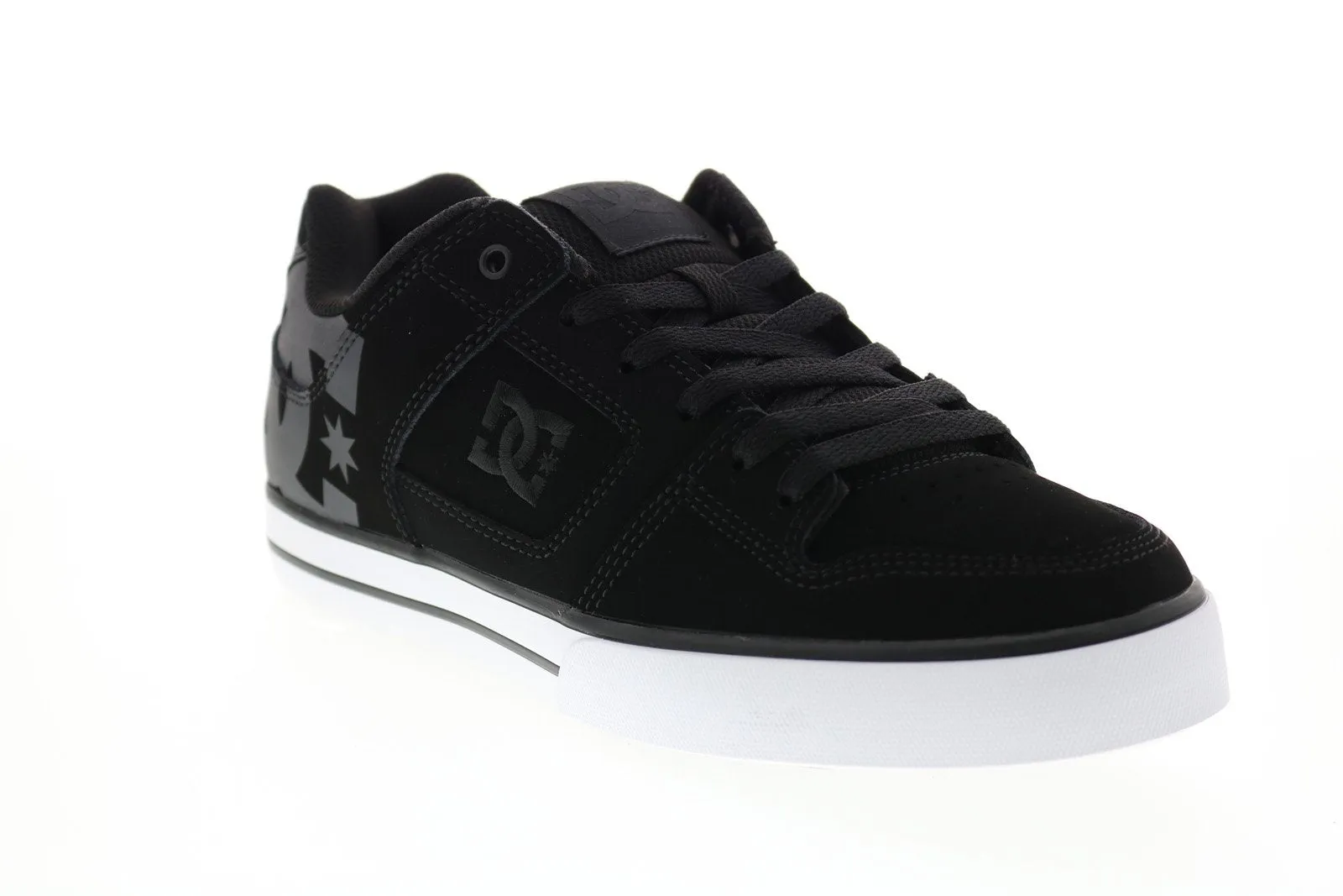 Mens Black Nubuck Lace Up Skate Inspired Sneakers Shoes - DC Pure 300660