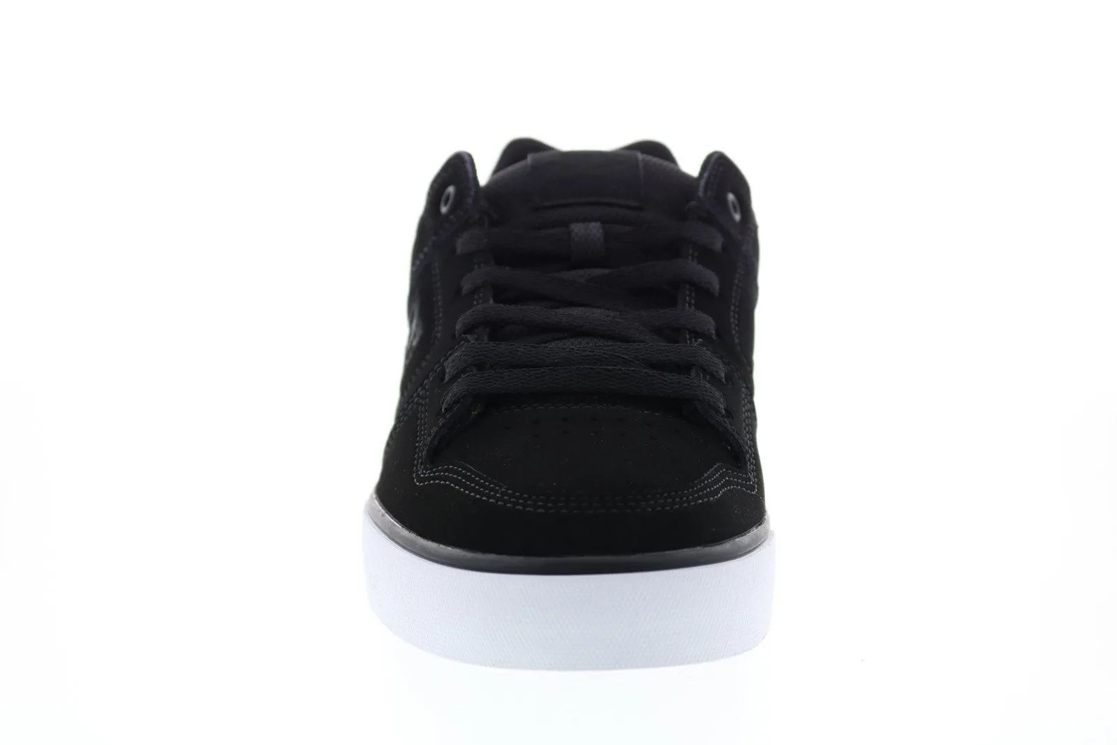 Mens Black Nubuck Lace Up Skate Inspired Sneakers Shoes - DC Pure 300660