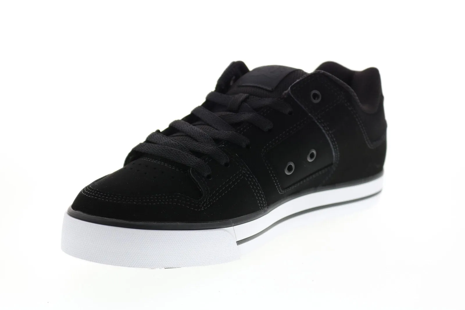 Mens Black Nubuck Lace Up Skate Inspired Sneakers Shoes - DC Pure 300660