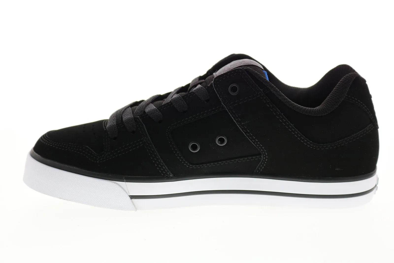 Mens Black Nubuck Lace Up Skate Inspired Sneakers Shoes - DC Pure 300660