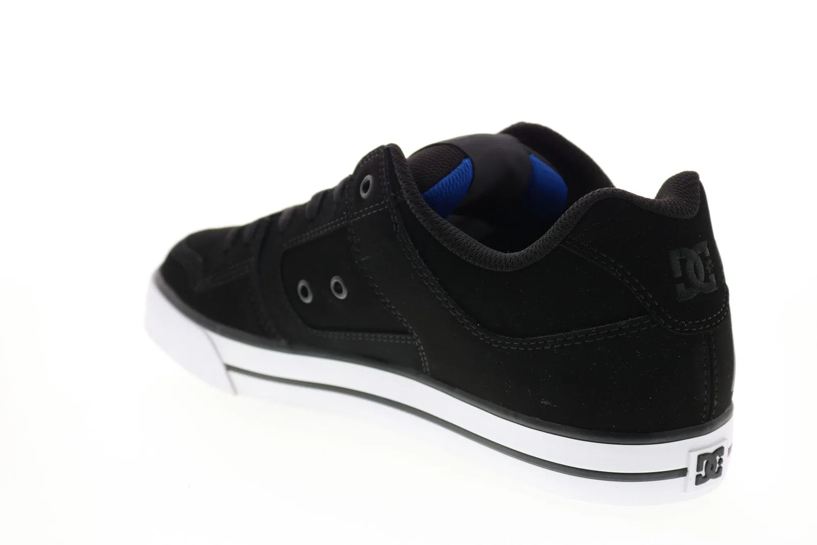 Mens Black Nubuck Lace Up Skate Inspired Sneakers Shoes - DC Pure 300660