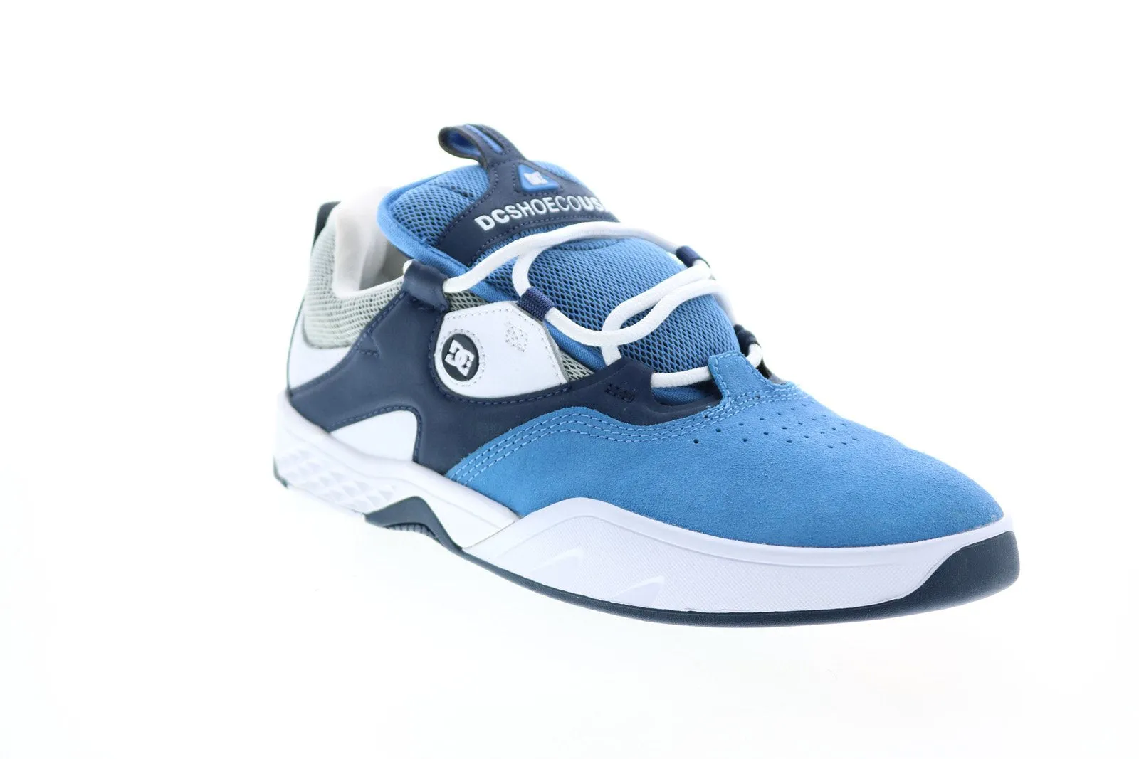 Mens Blue Nubuck Skate Inspired Sneakers Shoes