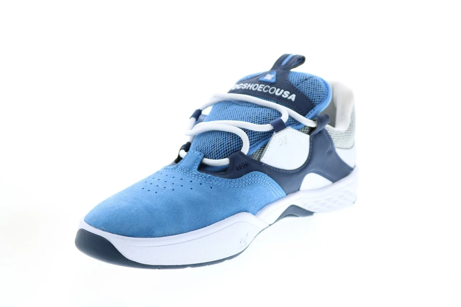 Mens Blue Nubuck Skate Inspired Sneakers Shoes