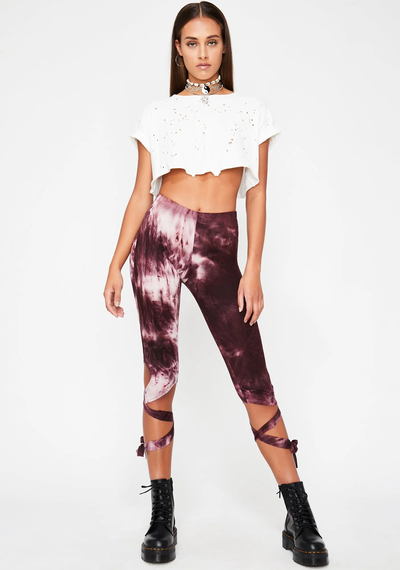 Merlot Crystalized Vibes Dance Leggings