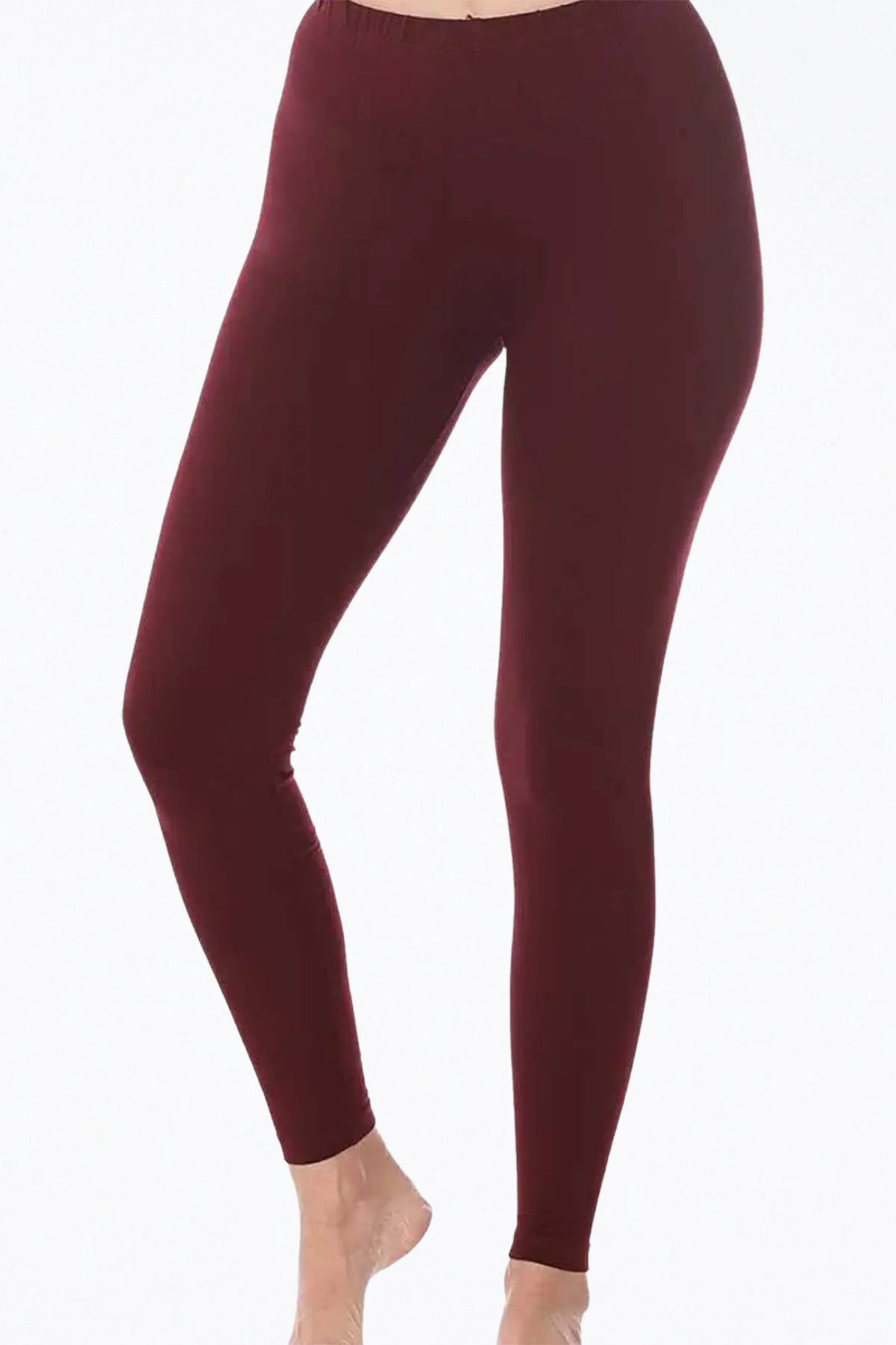 Mid-Rise Stretch Cotton Leggings