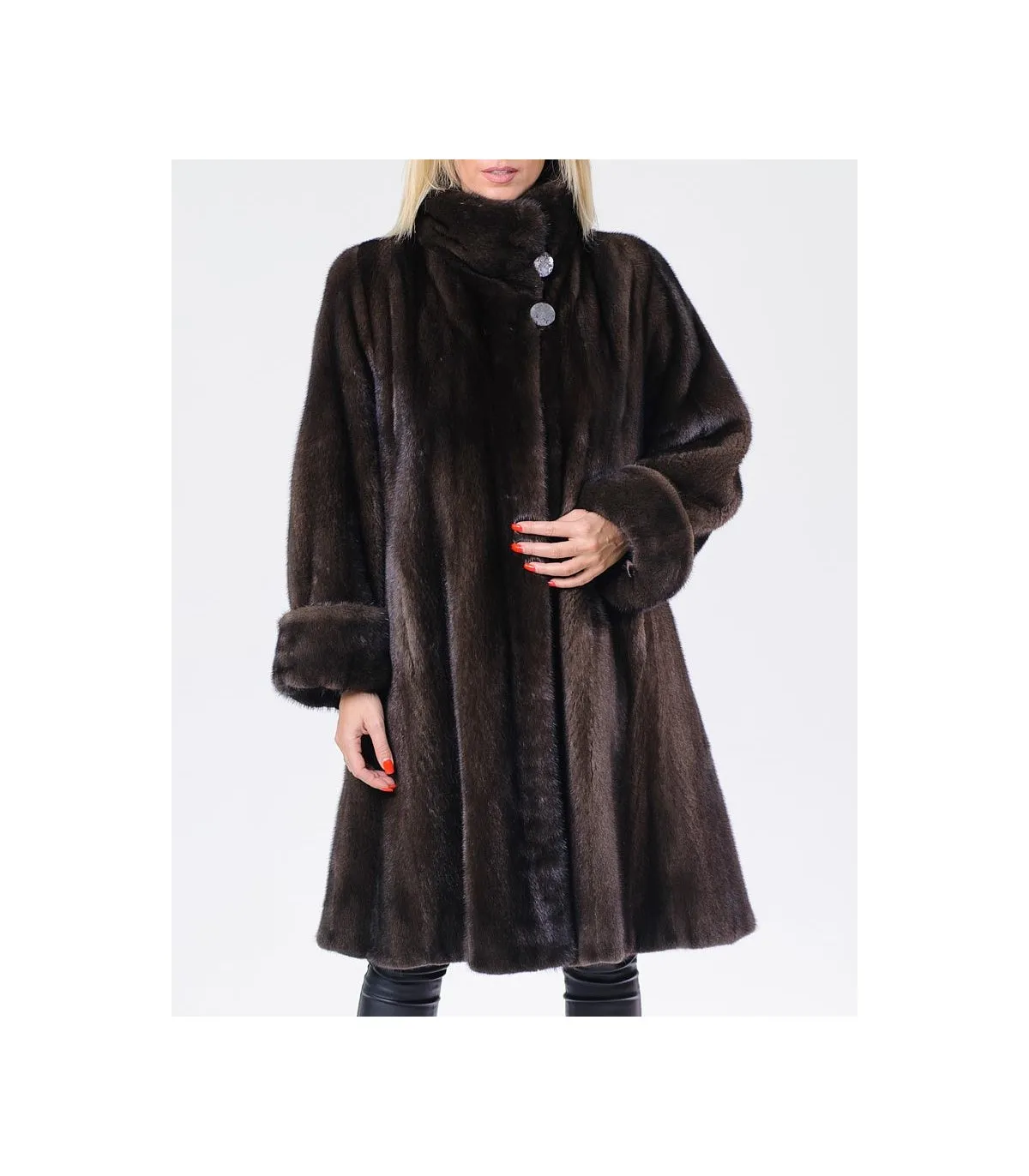 Mink Fur Coats in Mahogany: Shop at FurSource.com