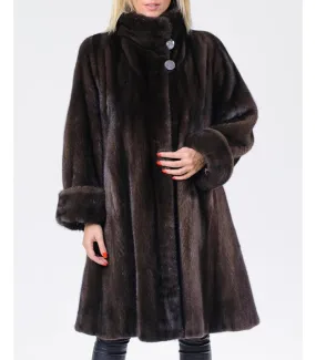 Mink Fur Coats in Mahogany: Shop at FurSource.com