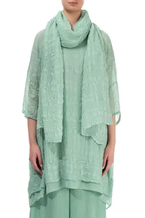 Mint Green Silk Scarf - Lightweight