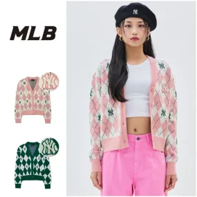 MLB Korea Street Style Long Sleeves Logo Cardigans