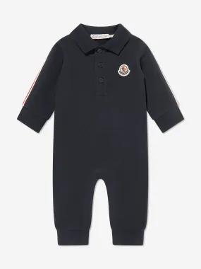 Moncler Enfant Baby Boys Logo Romper in Navy