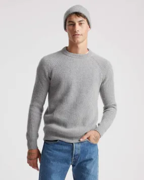 Fisherman Crewneck Sweater in Mongolian Cashmere