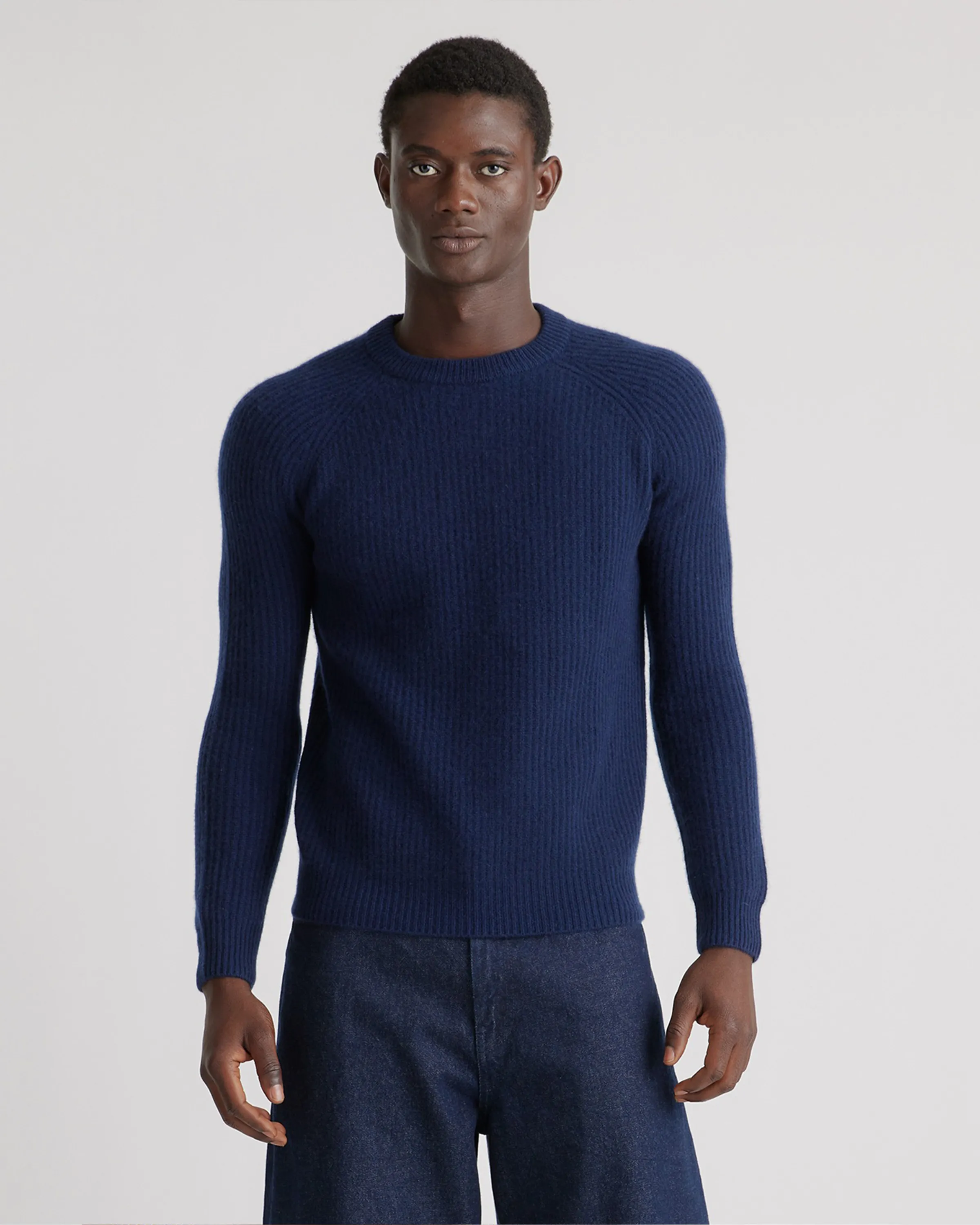 Fisherman Crewneck Sweater in Mongolian Cashmere