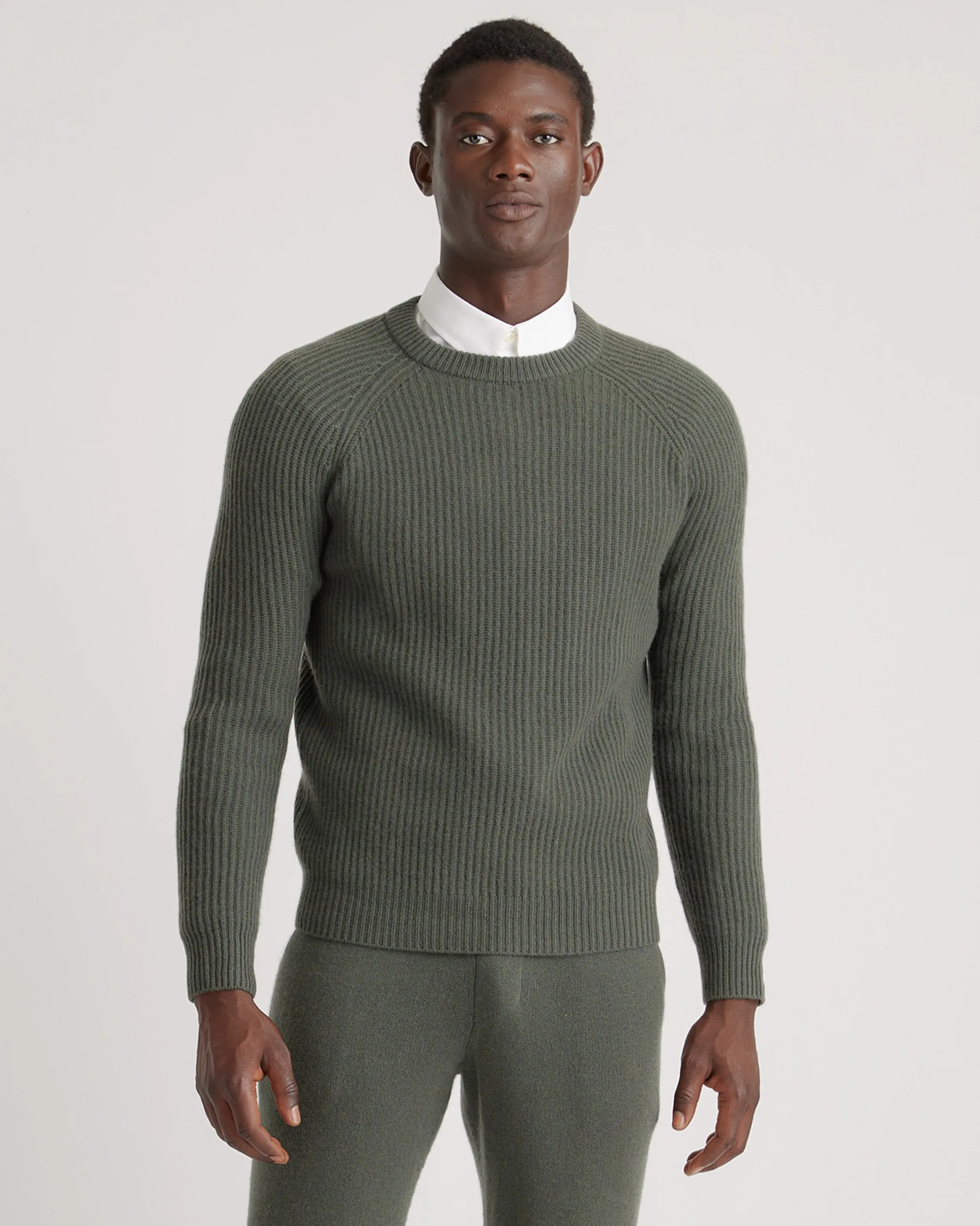 Fisherman Crewneck Sweater in Mongolian Cashmere