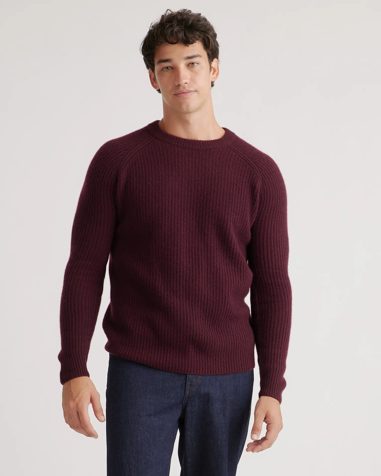 Fisherman Crewneck Sweater in Mongolian Cashmere