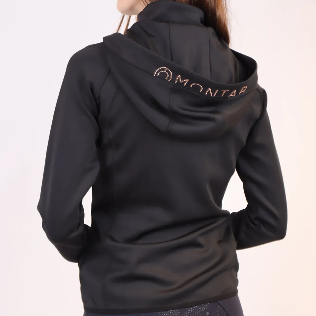 Montar Liza Full Zip Hoody Rosegold Crystals