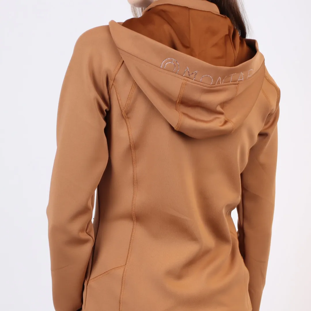 Montar Liza Full Zip Hoody Rosegold Crystals