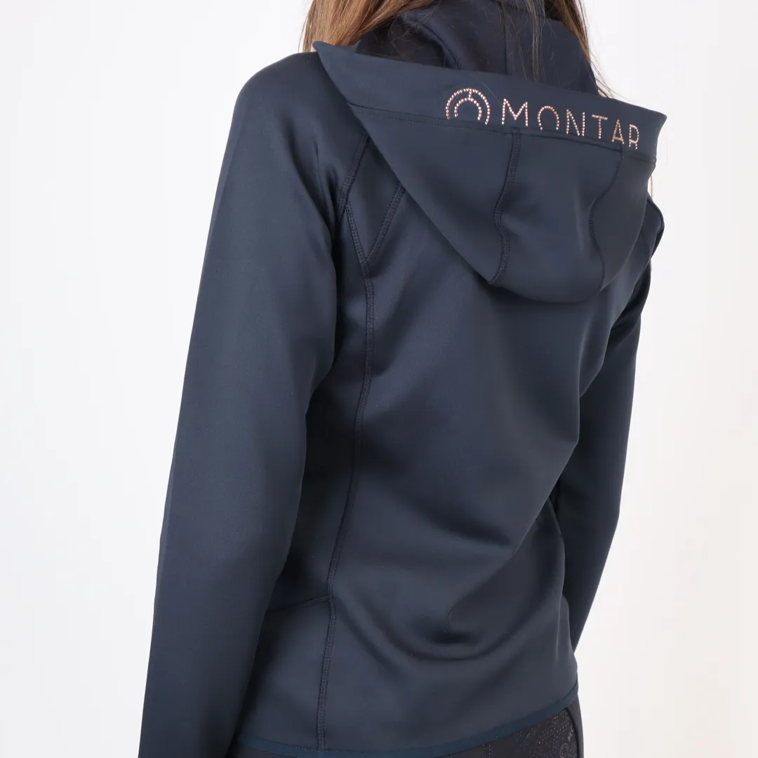 Montar Liza Full Zip Hoody Rosegold Crystals