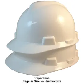 MSA Cap Style Large Jumbo Hard Hats with Staz-On Suspensions White