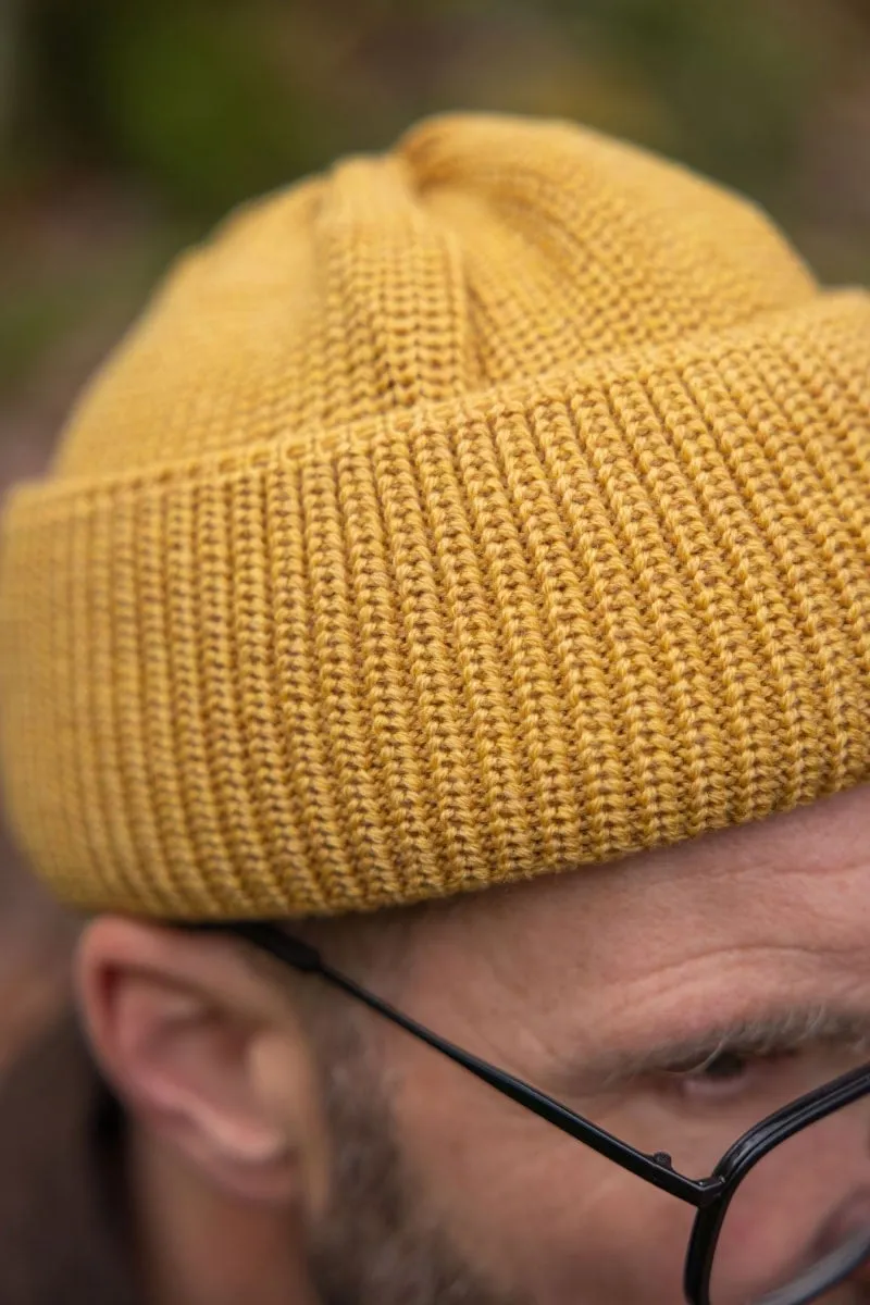 Mustard Merino Bifold Watch Cap