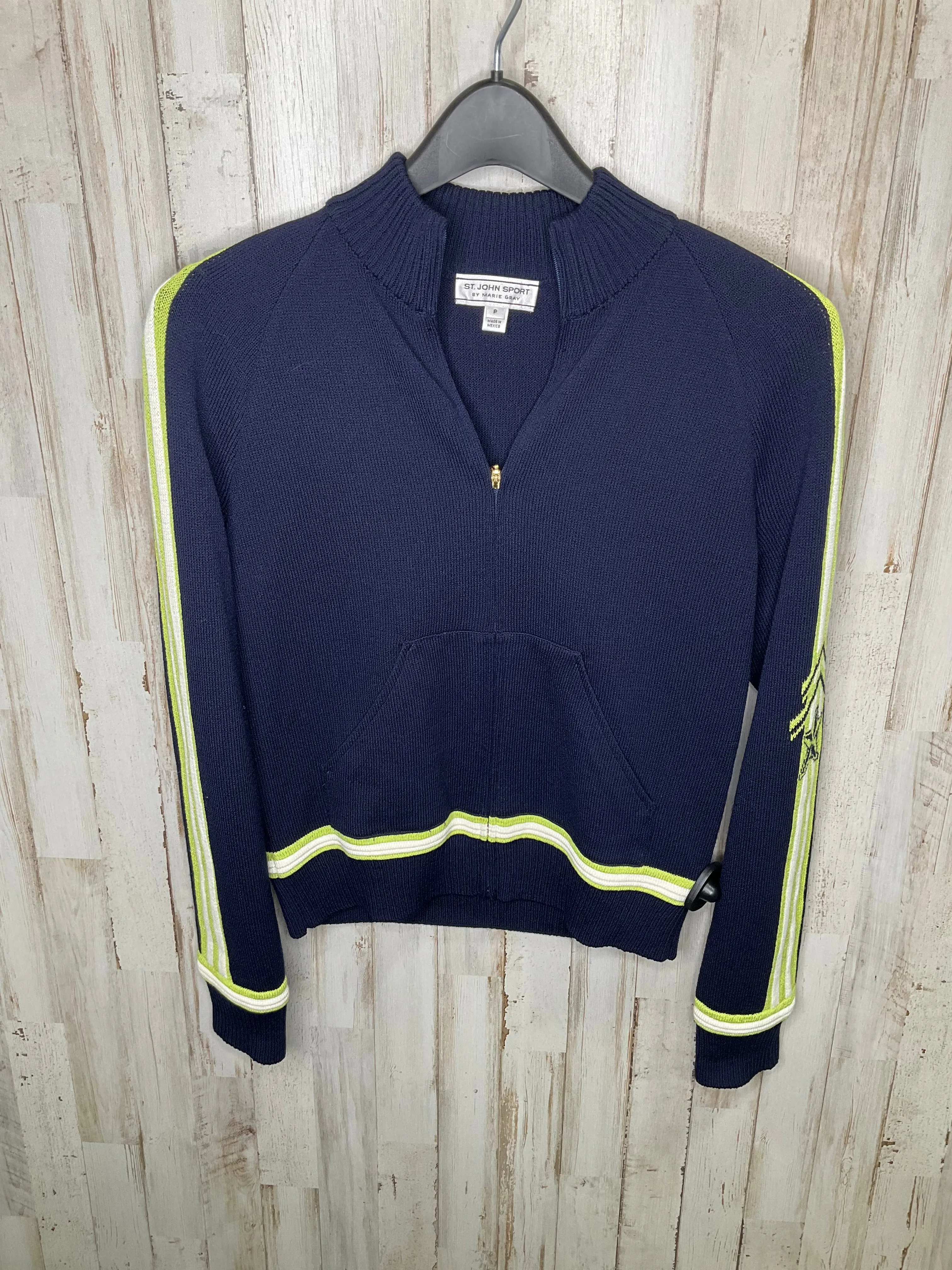 Navy Blue Petite Size St. John Athletic Jacket