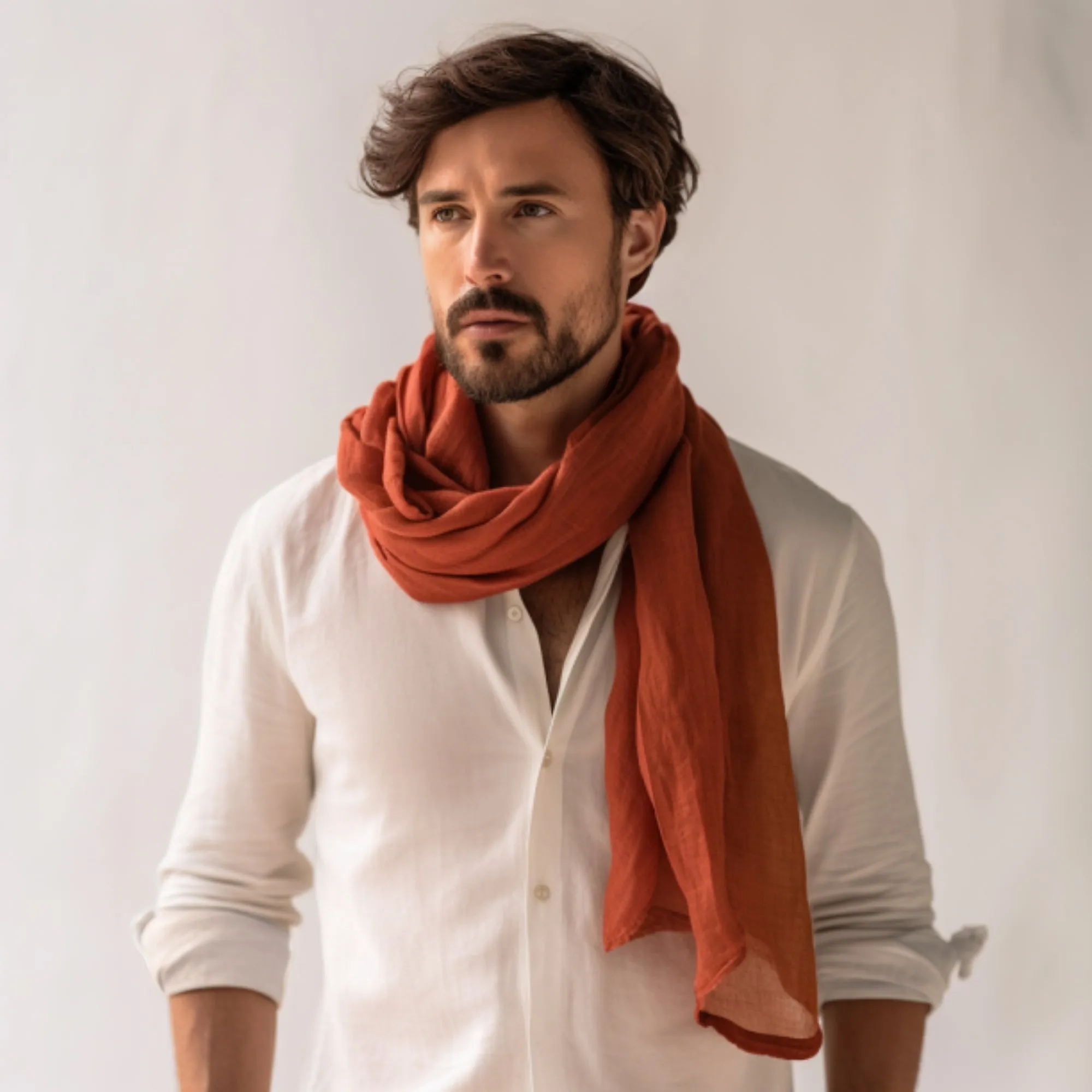 Neutral Linen Scarf