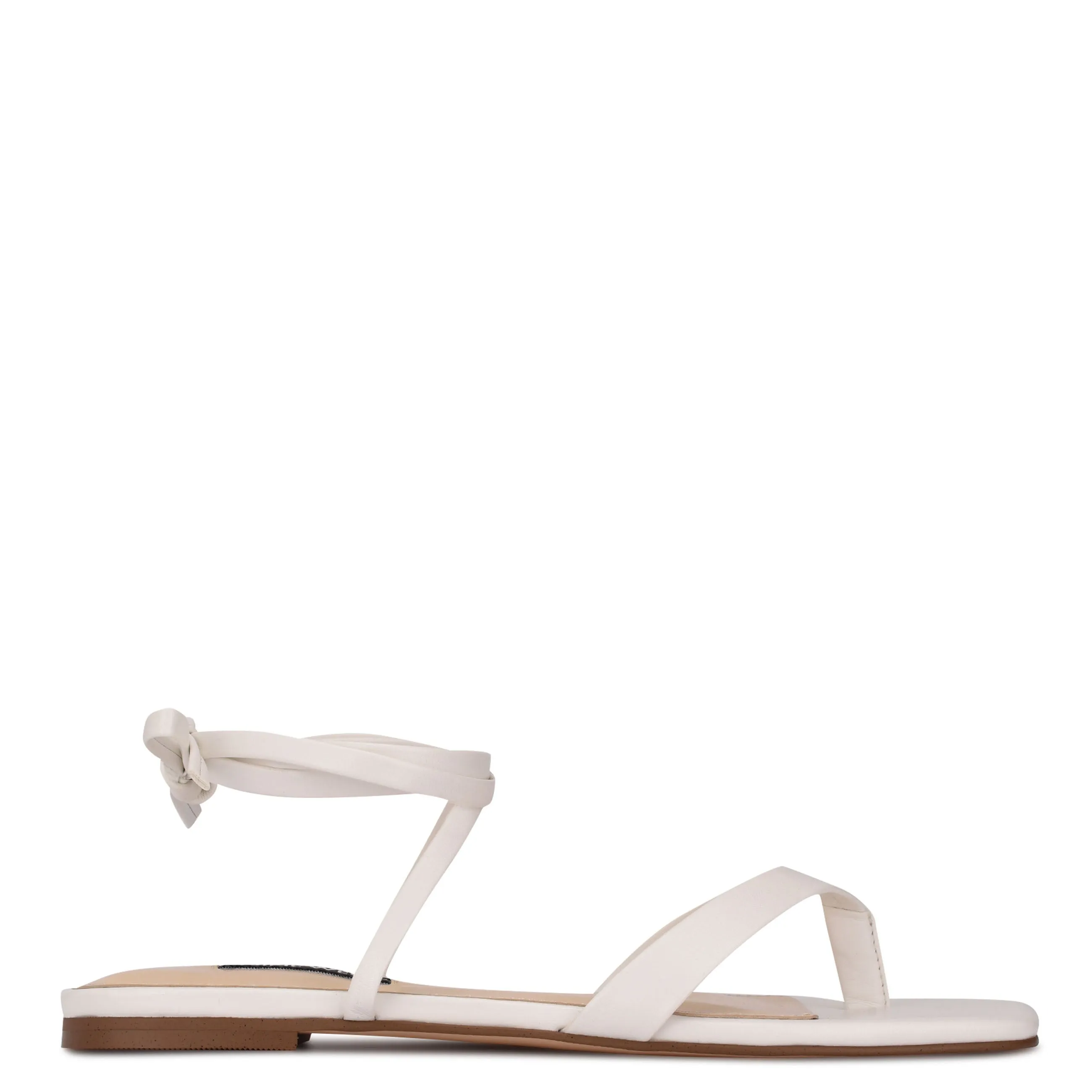 News Flat Sandals with Ankle Wrap