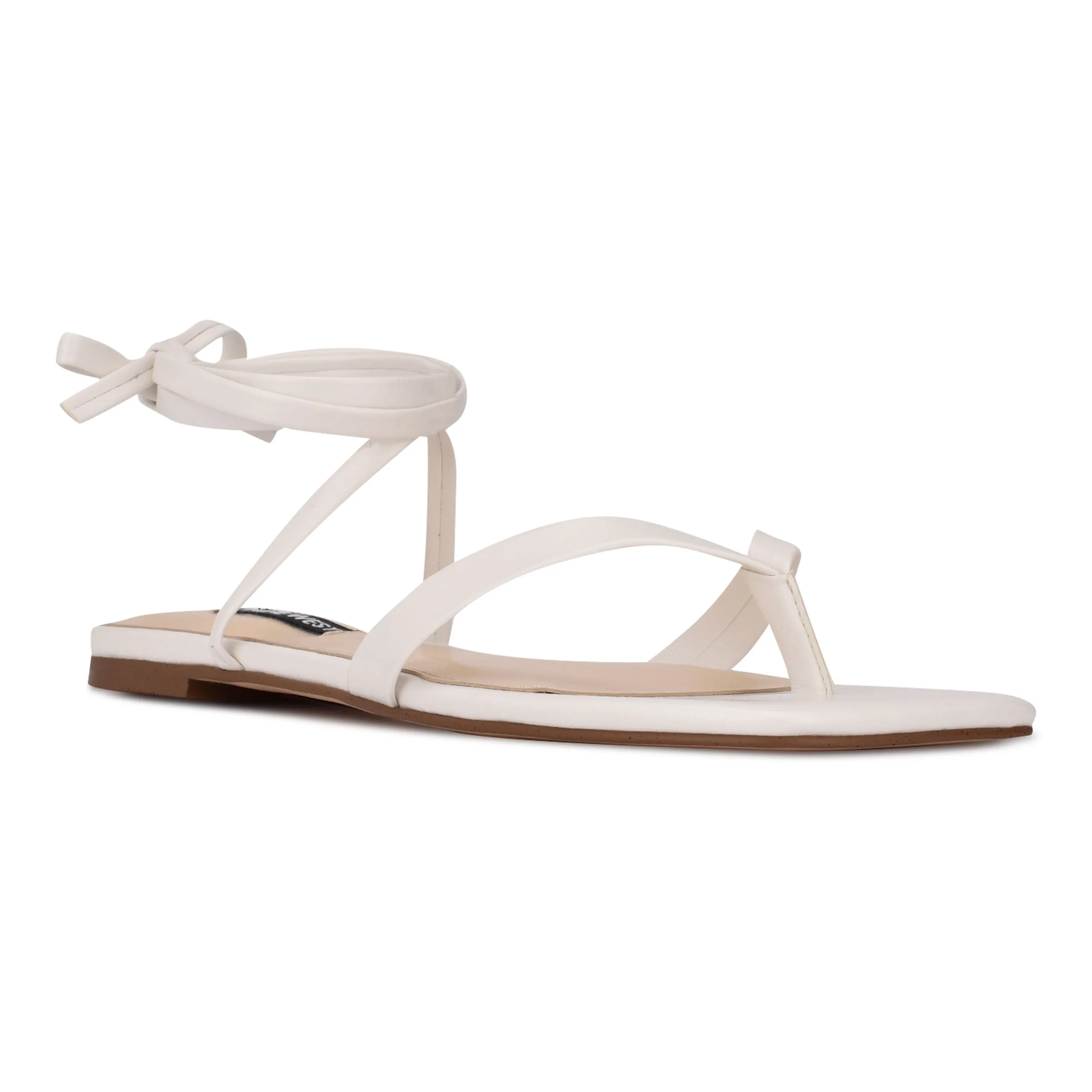 News Flat Sandals with Ankle Wrap