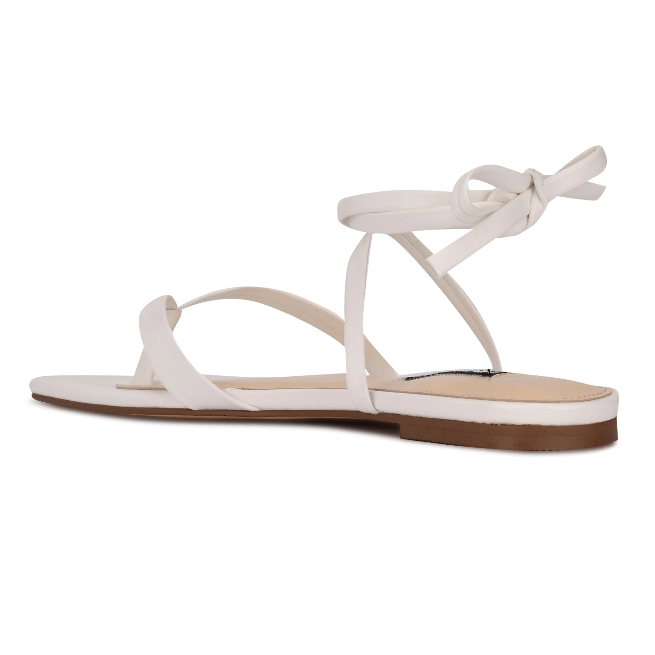 News Flat Sandals with Ankle Wrap