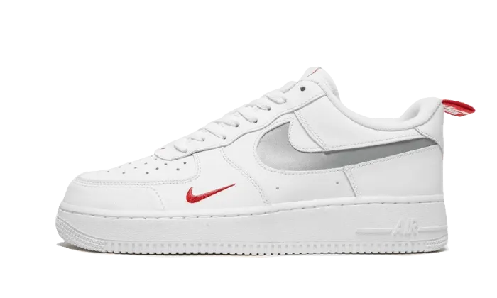 Nike Air Force 1 White Red Mini Swoosh