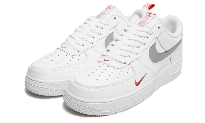 Nike Air Force 1 White Red Mini Swoosh