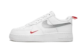 Nike Air Force 1 White Red Mini Swoosh